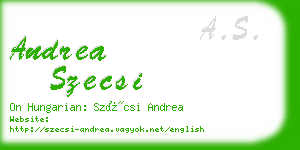 andrea szecsi business card